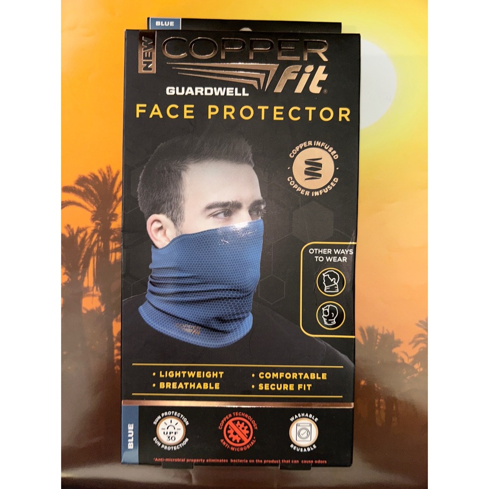 Guardwell Copper Fit Face Protector Blue Lightweight Breathable Secure